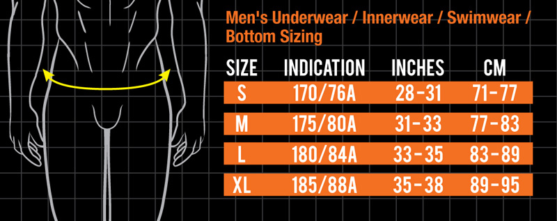 Private Structure Bottom / Pants / Swimwear / Underwear Size Chart